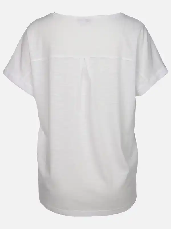 Bild 2 von Damen T-Shirt mit Glitzerfrontprint Weiß