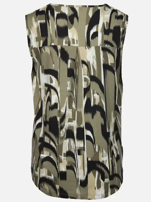 Bild 2 von Damen Blusentop im Alloverprint Oliv