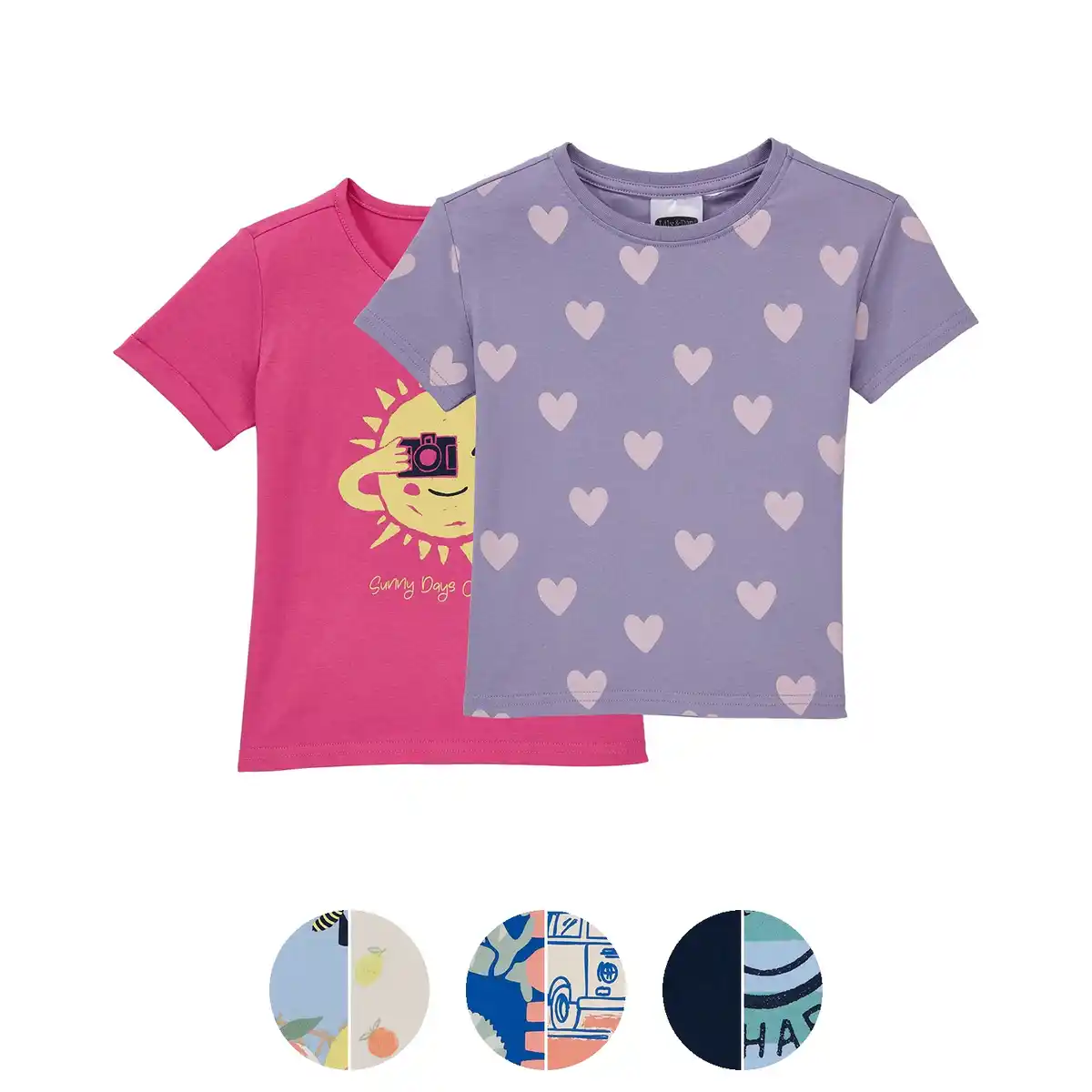 Bild 1 von LILY & DAN Kleinkinder-/Kinde-T-Shirt, 2er-Pack