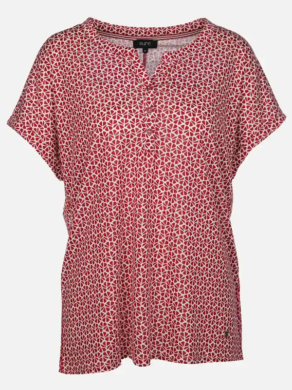 Bild 1 von Damen Henleyshirt mit Muster Rot