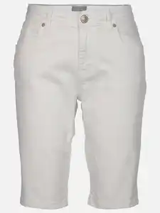 Damen Bermuda in Slim Fit Weiß