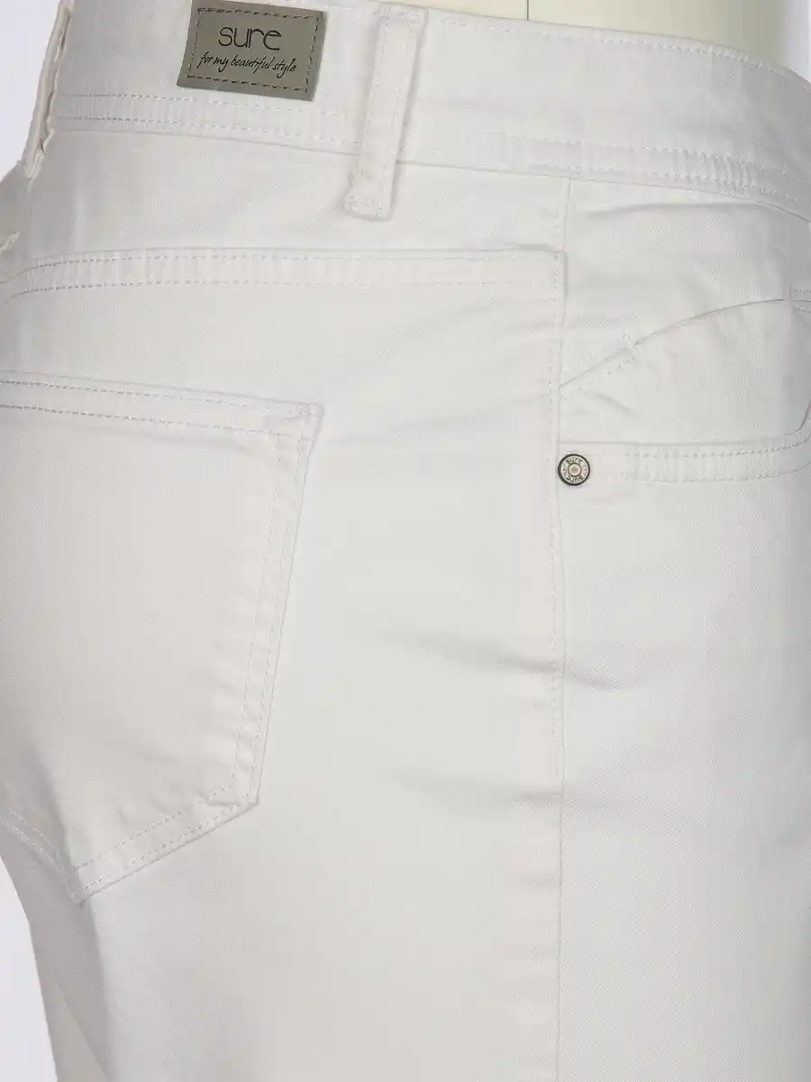 Bild 3 von Damen Bermuda in Slim Fit Weiß