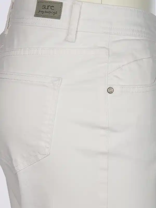 Bild 3 von Damen Bermuda in Slim Fit Weiß