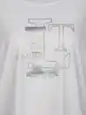 Bild 3 von Damen T-Shirt mit Glitzerfrontprint Weiß
