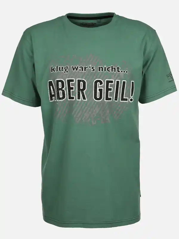 Bild 1 von Herren Arbeitsshirt mit Frontspruch Grün