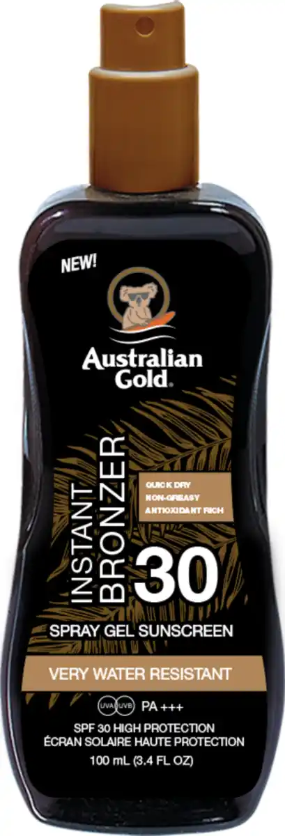 Bild 1 von Australian Gold Spray Gel mit Bronzer LSF 30 Reisegröße, 100 ml