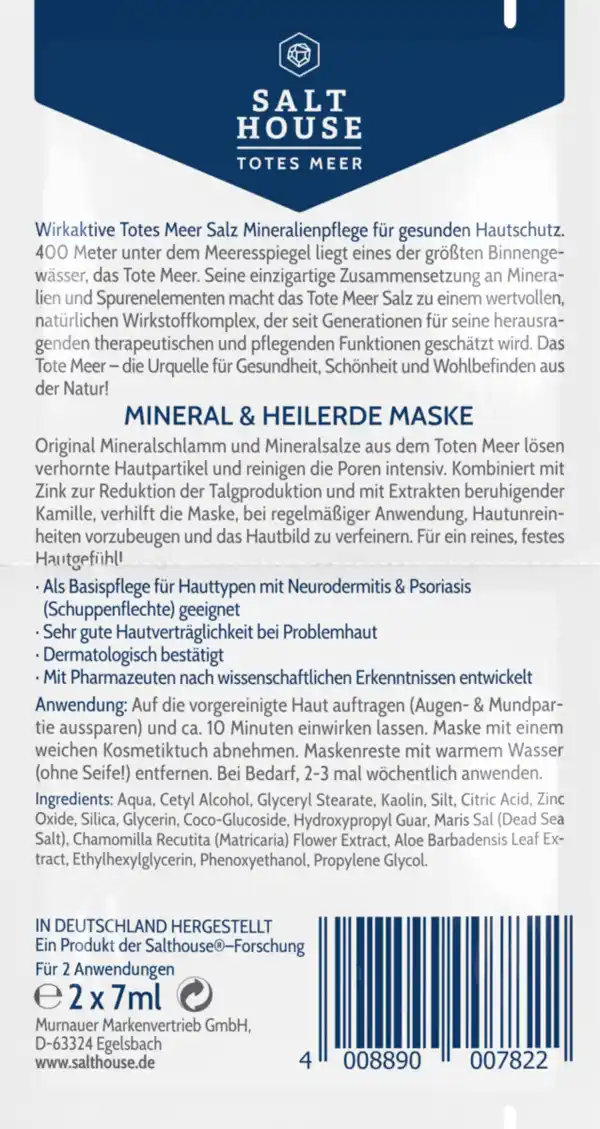 Bild 2 von Salthouse Totes Meer Therapie Mineral & Heilerde Maske, 14 ml