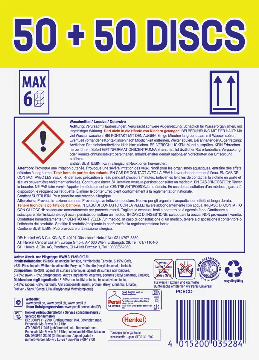 Bild 2 von Persil Colorwaschmittel Discs 4in1 100 WL