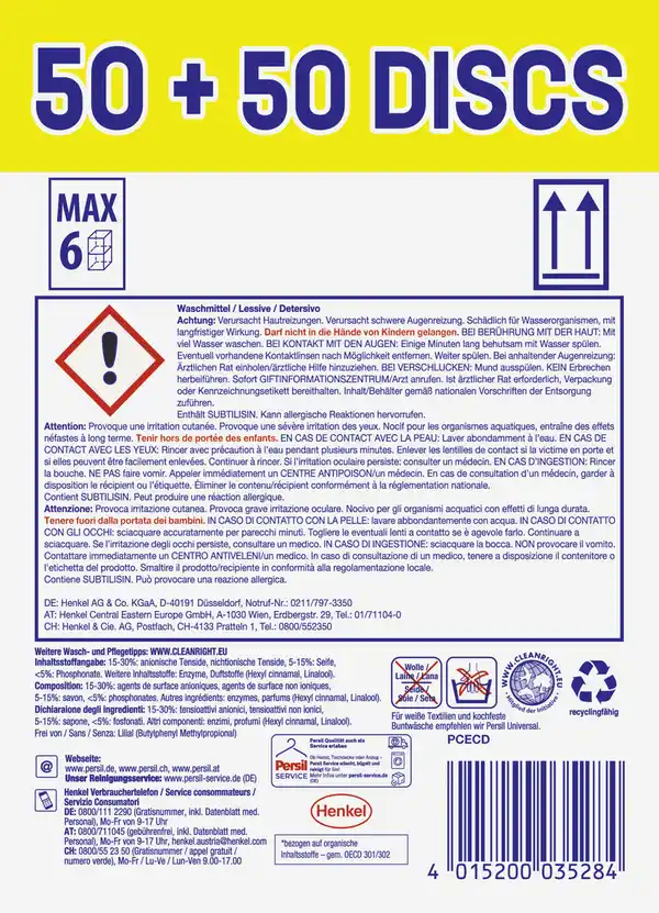 Bild 2 von Persil Colorwaschmittel Discs 4in1 100 WL