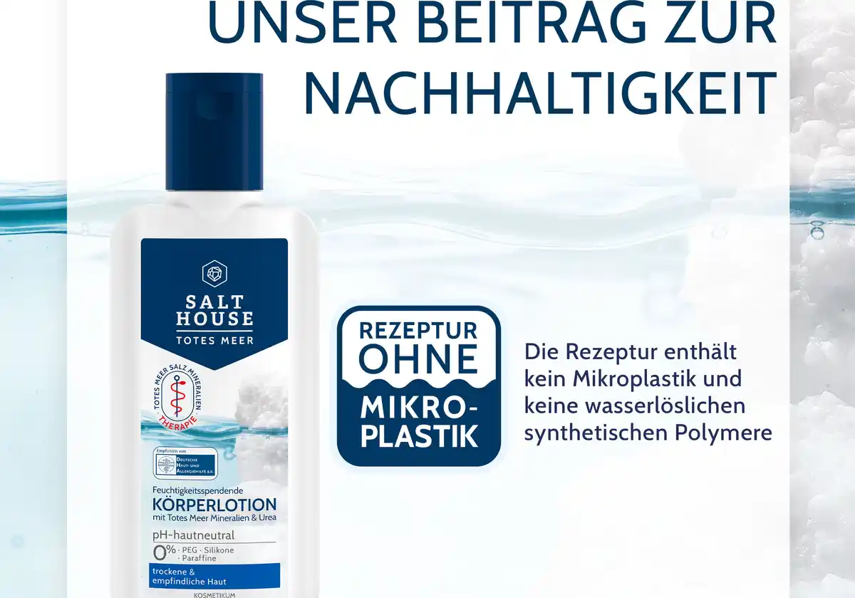 Bild 4 von Salthouse feuchtigkeitsspendende Körperlotion mit Totes Meer Mineralien & Urea, 250 ml