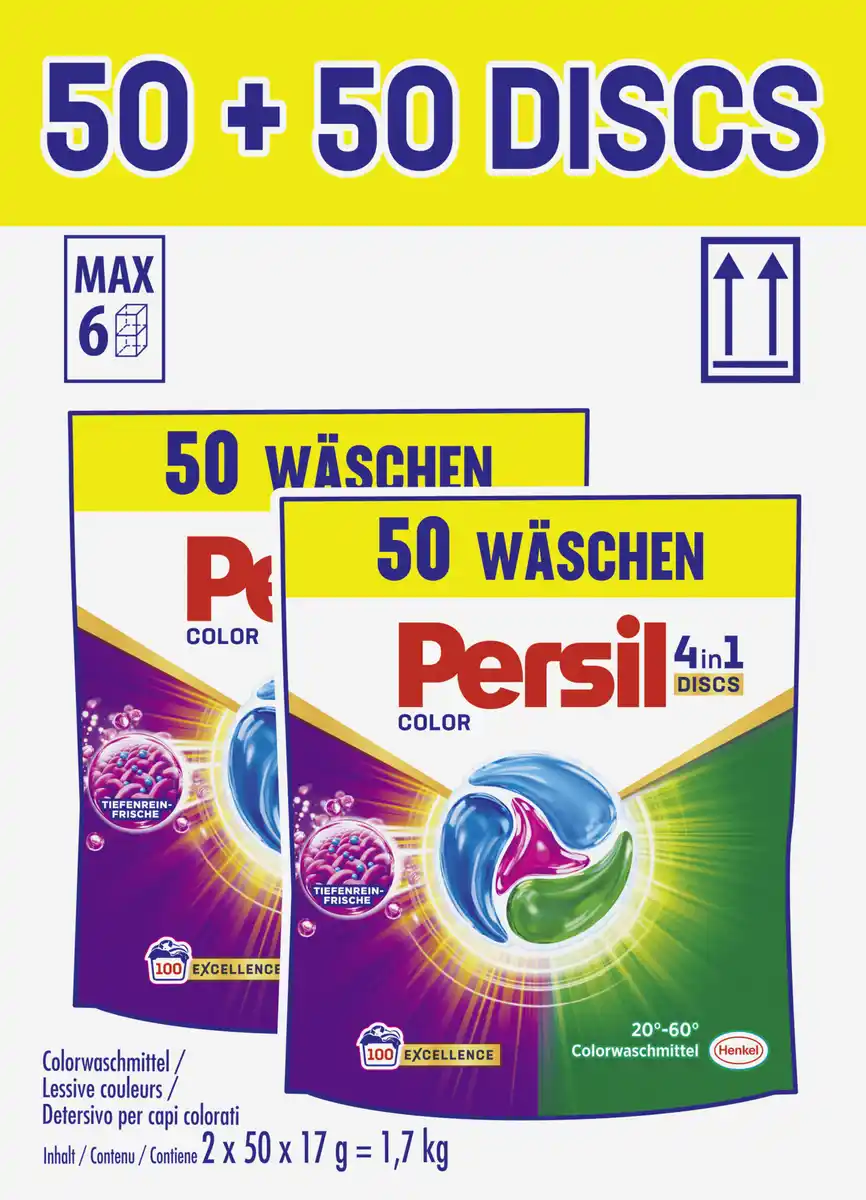 Bild 3 von Persil Colorwaschmittel Discs 4in1 100 WL