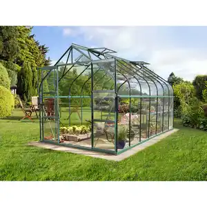 Vitavia Gewächshaus 'Diana 11500' 254,4 x 441 cm mit 3 mm Sicherheitsglas smaragdfarben