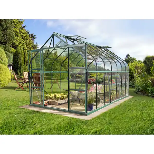 Bild 1 von Vitavia Gewächshaus 'Diana 11500' 254,4 x 441 cm mit 3 mm Sicherheitsglas smaragdfarben