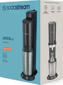 SodaStream Wassersprudler Crystal 3.0 titan Vorteilspack
