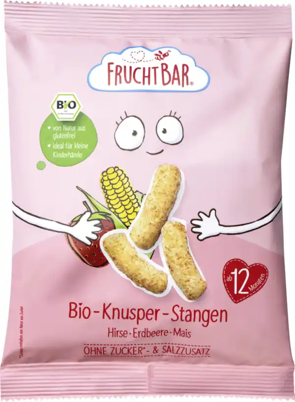 Bild 1 von FruchtBar Bio Knusper-Stangen, 30 g
