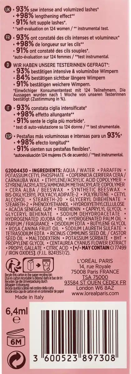 Bild 2 von L’Oréal Paris Mascara Lash Paradise Intense Black, 6,4 ml