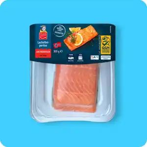 GOLDEN SEAFOOD Lachsfiletportion, Mit Haut