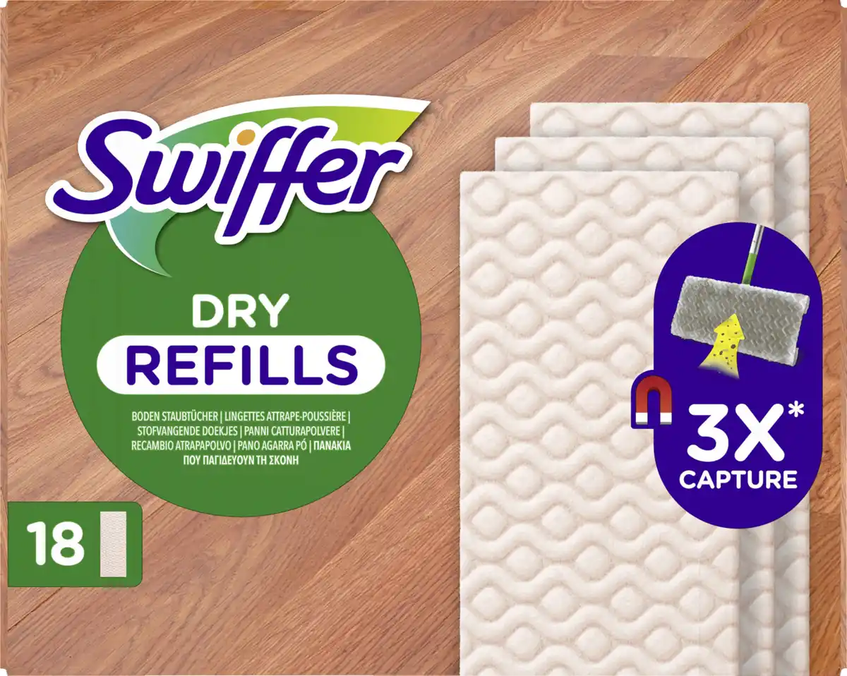 Bild 1 von Swiffer Dry Wischtücher trocken Holz & Parkett Nachfüllpackung
