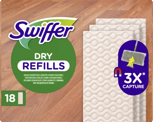 Bild 1 von Swiffer Dry Wischtücher trocken Holz & Parkett Nachfüllpackung