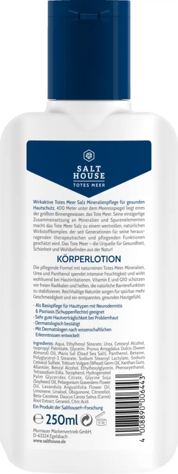 Bild 2 von Salthouse feuchtigkeitsspendende Körperlotion mit Totes Meer Mineralien & Urea, 250 ml