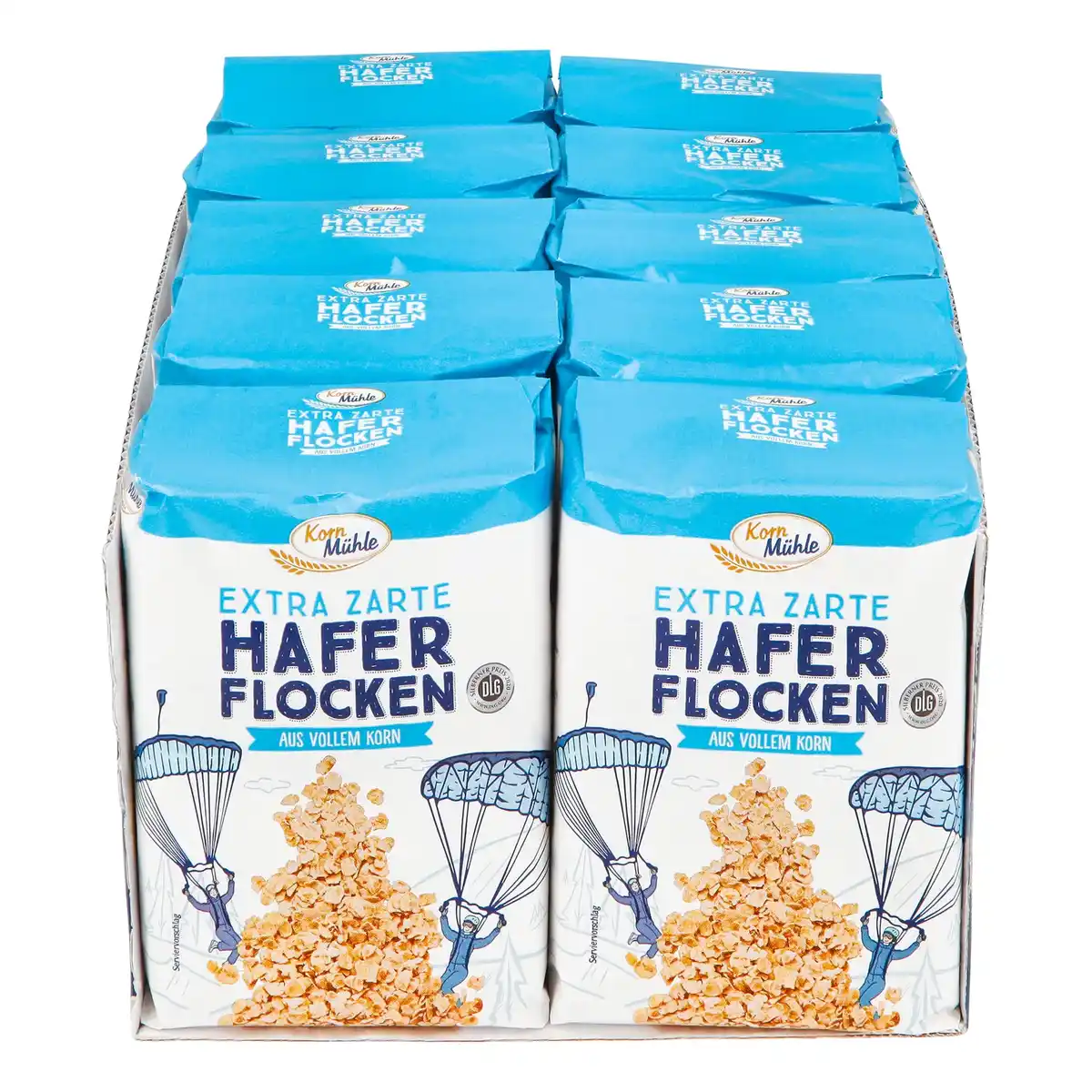 Bild 1 von Kornmühle Haferflocken zart 500 g, 10er Pack