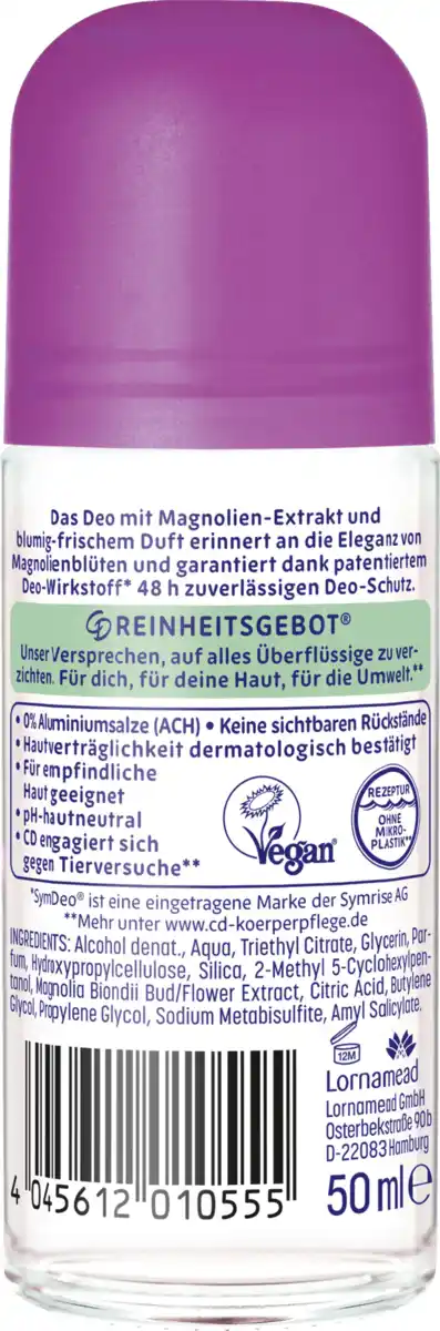 Bild 2 von CD Deo Roll-on Pure Magnolie, 50 ml