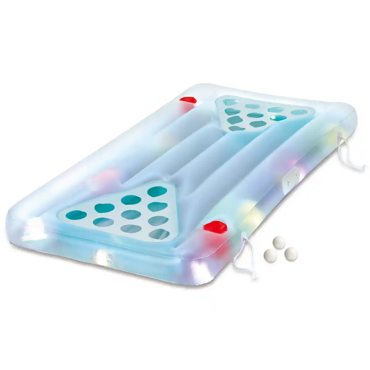 Bild 1 von Bierpong Luftmatratze 'Aqua Glow' blau mit LED-Funktion 160 x 84 x 19 cm