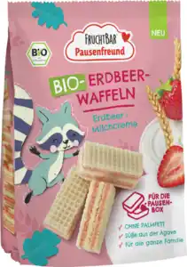 FruchtBar Bio Pausenfreund Erdbeer-Waffeln, 100 g