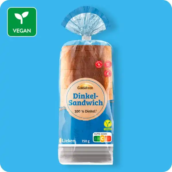 Bild 1 von GOLDÄHREN Dinkelsandwich³