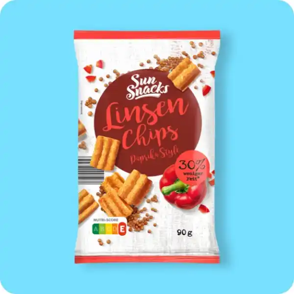 Bild 1 von SUNSNACKS Linsen-Chips, Paprika Style oder Sour Cream Style