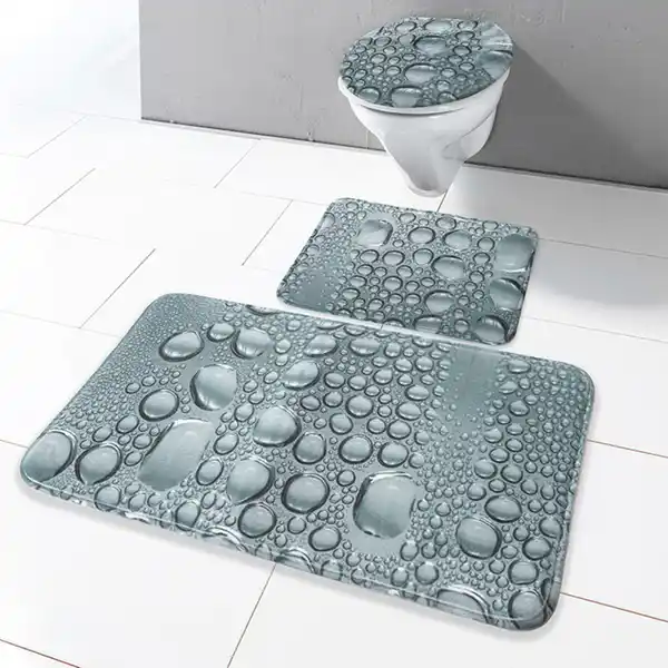 Bild 2 von Santosini Weichschaum-Badematten 3er-Set "Digitaldruck"