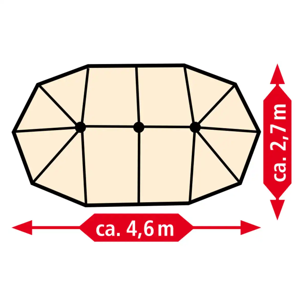 Bild 3 von Solax Sunshine XXL-Oval-Sonnenschirm