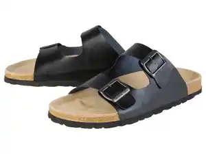 LIVERGY® Herren Pantoletten mit Lederdecksohle