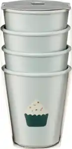 LIEWOOD Becher aus recyceltem PET-Material "Celebration", dusty mint (9x8 cm)