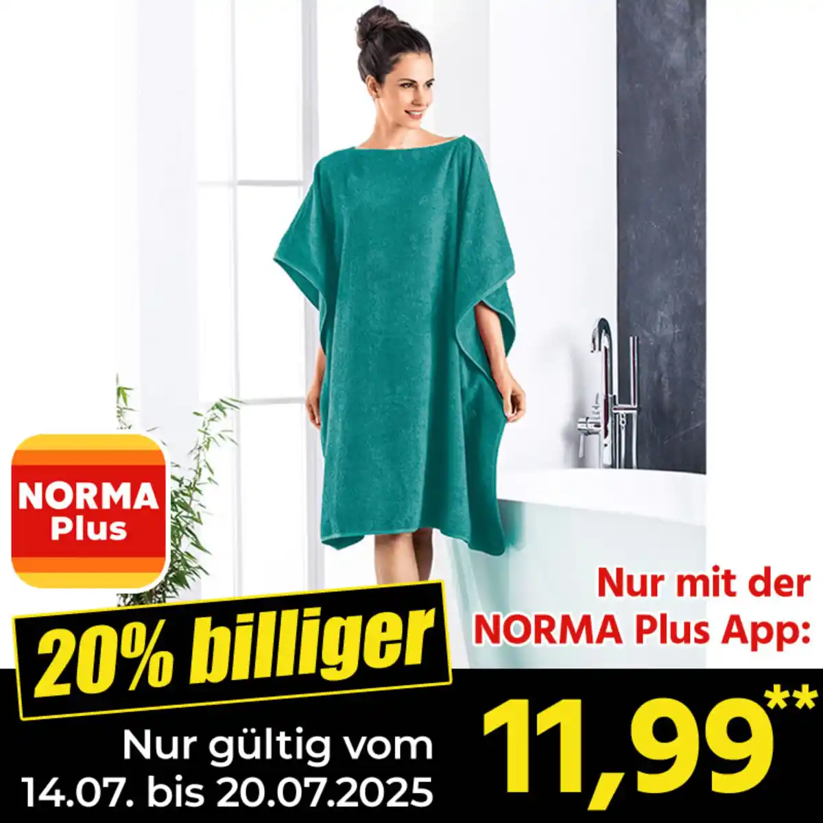 Bild 1 von Sensino XL-Badetuch-Poncho 2in1