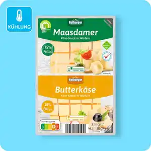 HOFBURGER Käse-Snack, Bergkäse & Gouda oder Maasdamer & Butterkäse