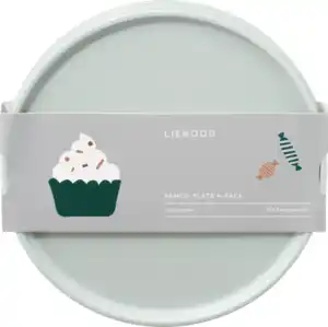 LIEWOOD Teller aus recyceltem PET-Material "Celebration", dusty mint (20x1 cm)