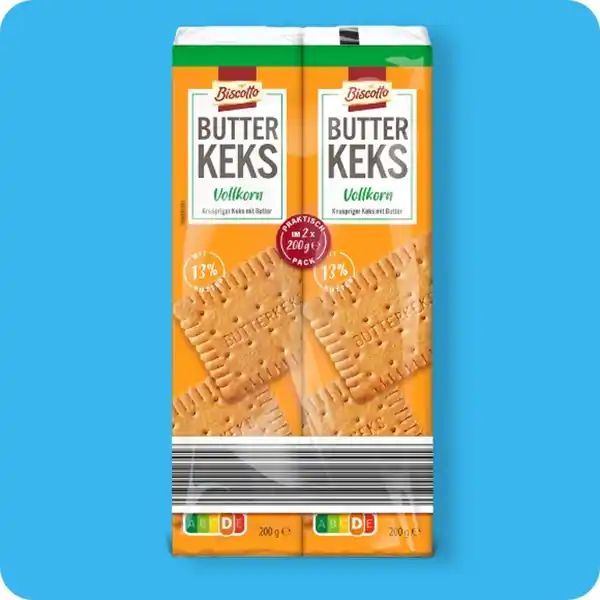 Bild 1 von BISCOTTO Butterkeks, Classic oder Vollkorn