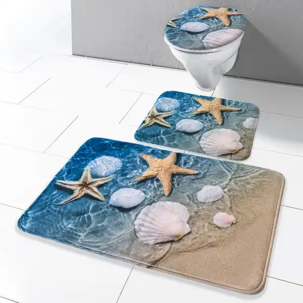 Bild 4 von Santosini Weichschaum-Badematten 3er-Set "Digitaldruck"