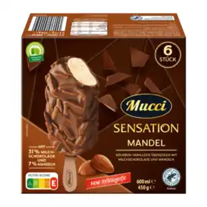 MUCCI Premium-Stieleis Mandel 600ml