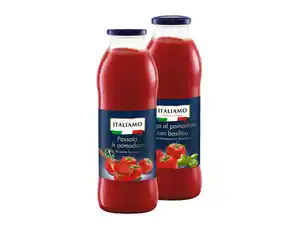 Italiamo Passierte Tomaten/Tomatensauce mit Basilikum,  720 ml