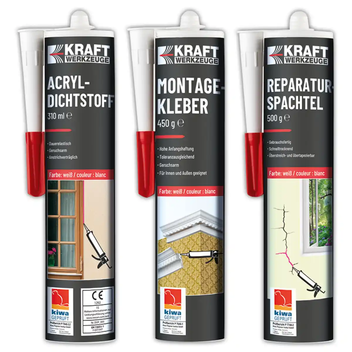 Bild 1 von Kraft Werkzeuge Silikon / Acryl / Reparaturspachtel