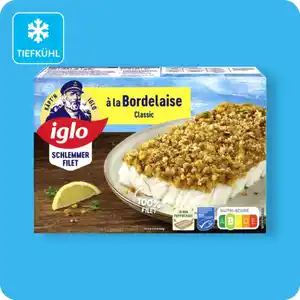 IGLO Schlemmerfilet, À la Bordelaise classic oder Knusprig-kross