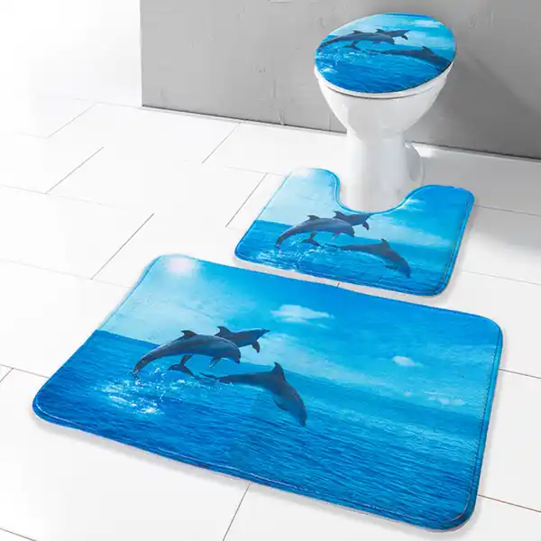 Bild 3 von Santosini Weichschaum-Badematten 3er-Set "Digitaldruck"