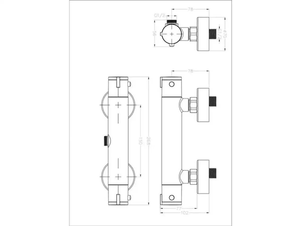 Bild 2 von Eisl Thermostat Duscharmatur »CLAUDIO«, Chrom