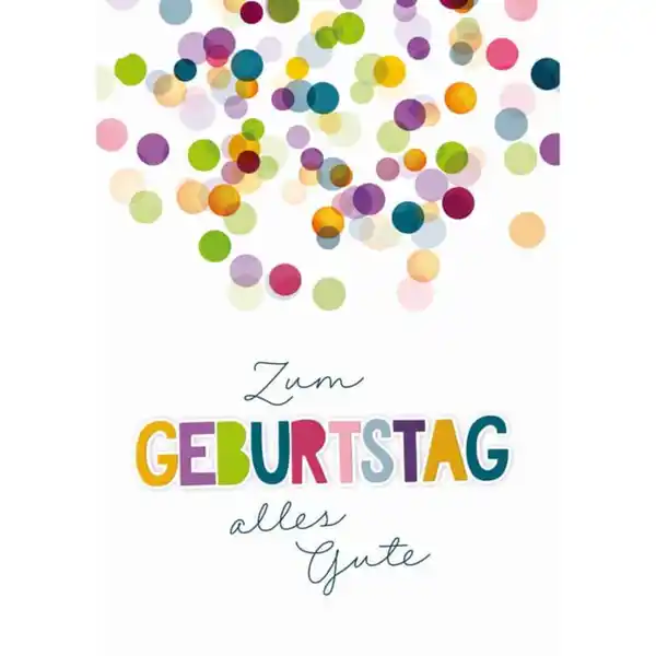 Bild 1 von Geburtstagskarte - Konfetti - A4