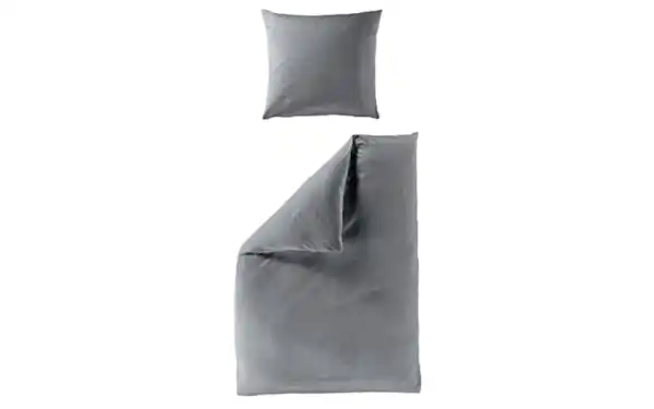 Bild 1 von Interlock Jersey Bettwäsche, anthrazit, 155 x 220 cm