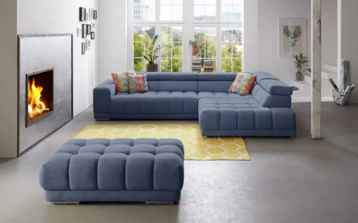 Bild 1 von Megapol - Wohnlandschaft Satellite-S, blau, 1,5-Sitzer rechts, inkl. Kopfteilverstellung