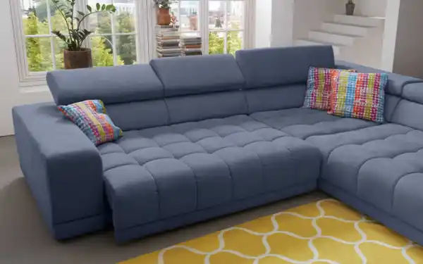 Bild 3 von Megapol - Wohnlandschaft Satellite-S, blau, 1,5-Sitzer rechts, inkl. Kopfteilverstellung