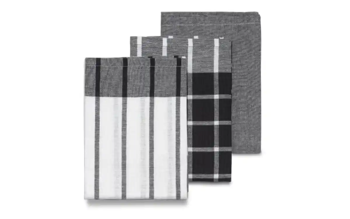 Bild 1 von Geschirrtücher Pasado in schwarz/weiß, 3-teilig